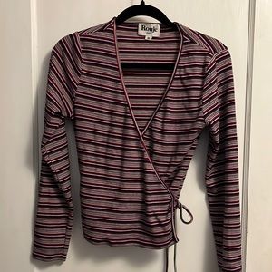 Rouje striped wrap shirt 38